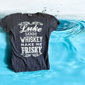 Gildan Whiskey Friskey Funny T-Shirt. 100% cotton.